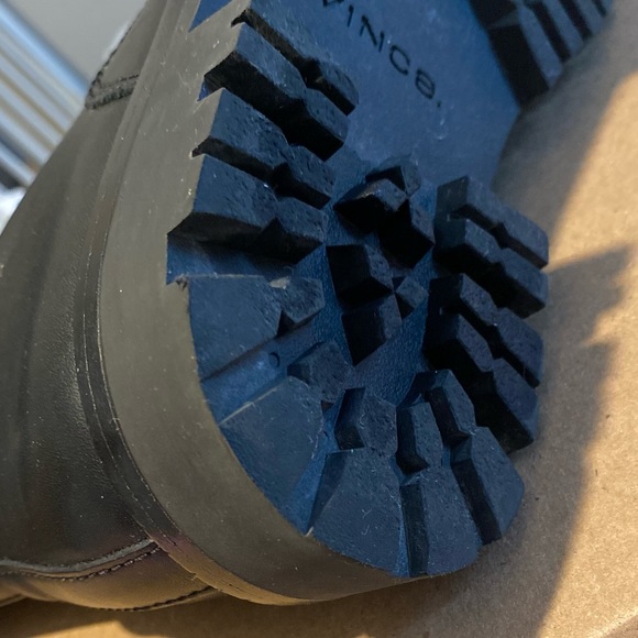 Vince Cabria Lug Combat Leather Boots size 6M Black - Picture 9 of 10